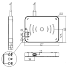 Быстрое чтение и запись UHF-меток/этикеток/карт FCC USB UHF RFID Настольный считыватель/записывающее устройство Интерфейс TPYE-C
